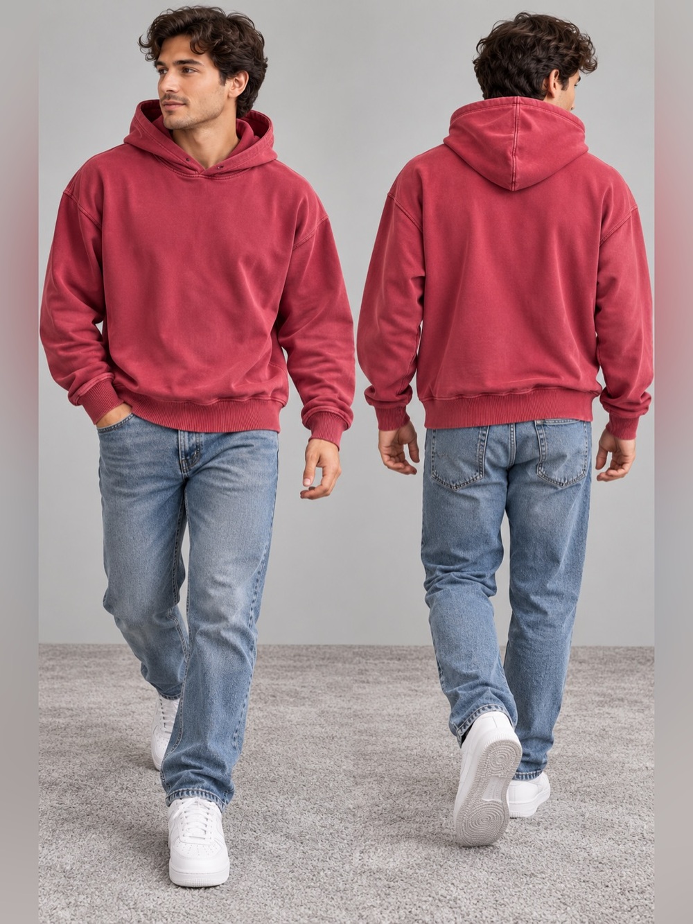 aerie Faded Cranberry Pullover Hoodie